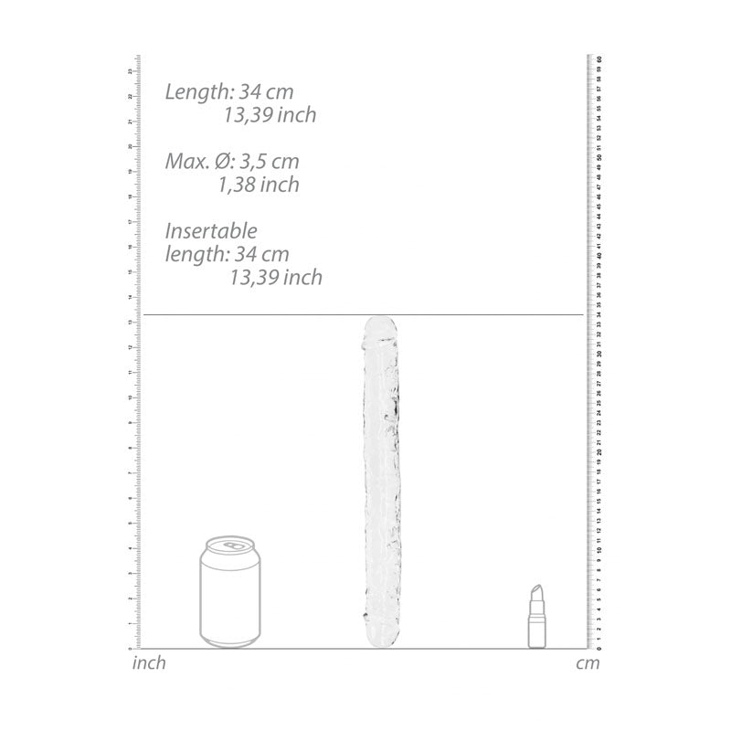 Realrock 34 Centimeter Double Dong Clear 14 Inch Double Ended Dildo > Dildos > Double Dildos