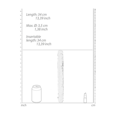 Realrock 34 Centimeter Double Dong Clear 14 Inch Double Ended Dildo Double Dongs