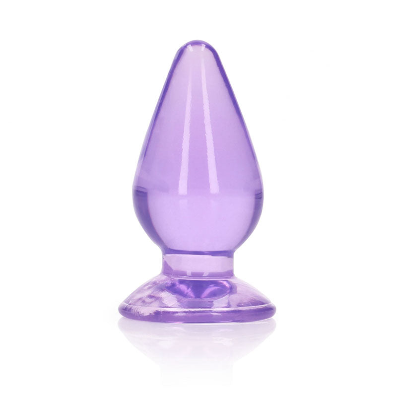 Realrock Crystal Clear 9 cm Suction Cup Anal Plug Purple > Anal Range > Butt Plugs Main image