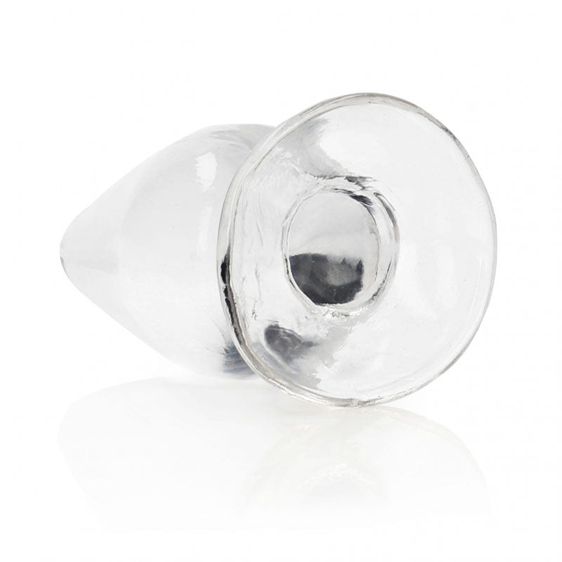 RealRock Crystal Clear 9 cm Suction Cup Butt Plug > Anal Range > Butt Plugs