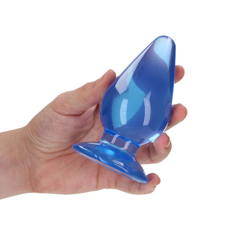 Realrock Crystal Clear 11.5 cm Suction Cup Butt Plug > Anal Range > Butt Plugs
