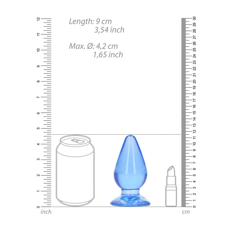 Realrock Crystal Clear 11.5 cm Suction Cup Butt Plug > Anal Range > Butt Plugs