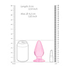 Realrock Crystal Clear 4.5 Inch Suction Cup Butt Plug > Anal Range > Butt Plugs