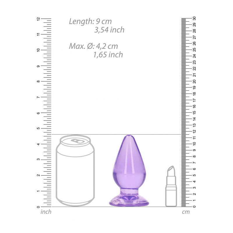 Realrock Crystal Clear Anal Plug – Suction Base Phthalate-Free 11.5 Cm > Anal Range > Butt Plugs