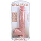 RealRock Extra Long 15 Inch Dildo with Balls and Suction Cup in Flesh Color > Dildos > Oversized Toys