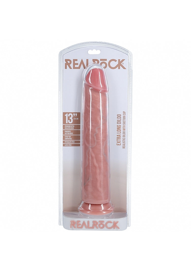 RealRock Extra Long No Balls 13 Inch Realistic Dildo with Suction Cup Pink Default Title Dongs Realistic