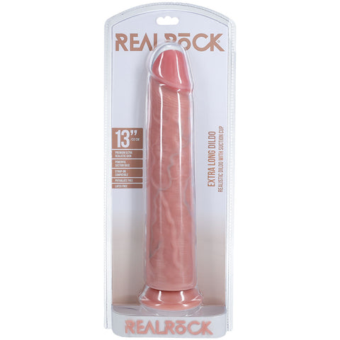 RealRock Extra Long No Balls 13 Inch Realistic Dildo with Suction Cup Pink > Dildos > Oversized Toys