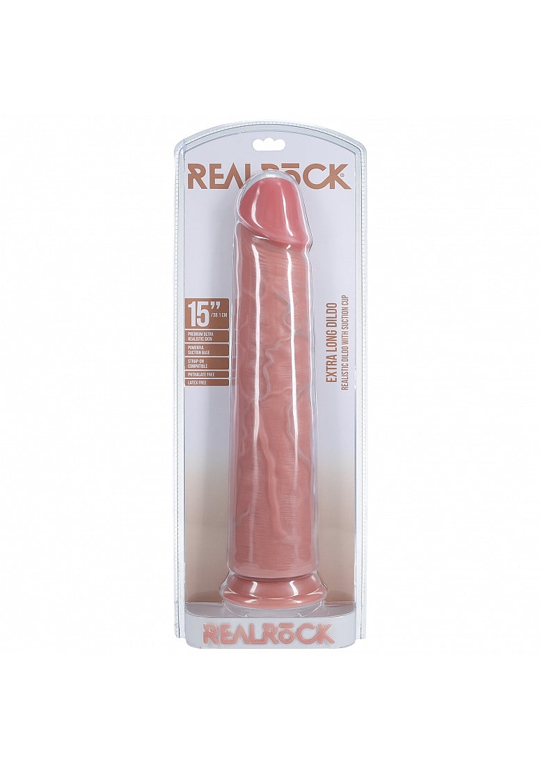 RealRock Extra Long No Balls Realistic Dildo 15 Inch Flesh Color Default Title Dongs Realistic
