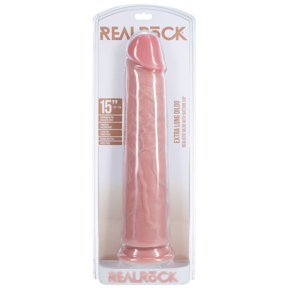 RealRock Extra Long No Balls Realistic Dildo 15 Inch Flesh Color > Dildos > Oversized Toys