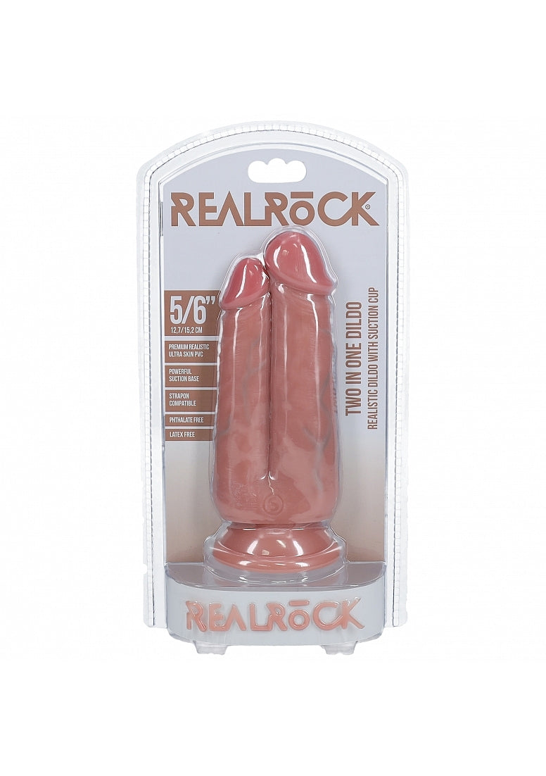 RealRock 5 Inch / 6 Inch Two in One Realistic Dildo with Suction Cup Default Title Dongs Realistic