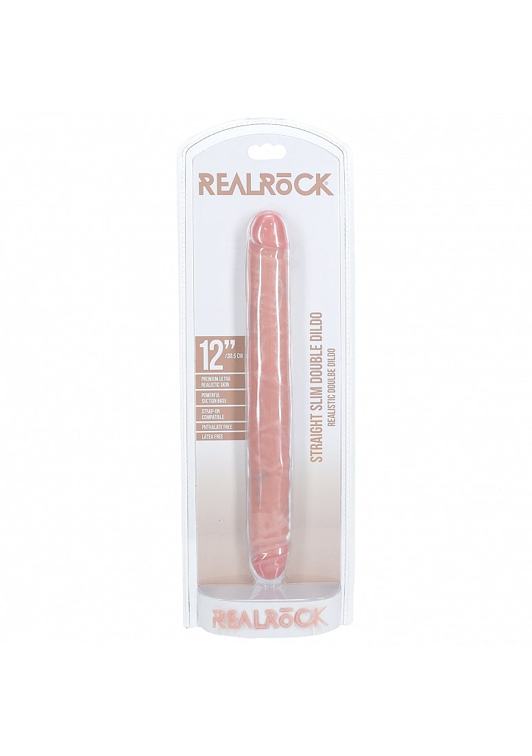 RealRock Slim Double Ended Dong 12 Inch Pink Secondary image