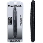 REALROCK 35cm Slim Double Dildo Black > Dildos > Double Dildos