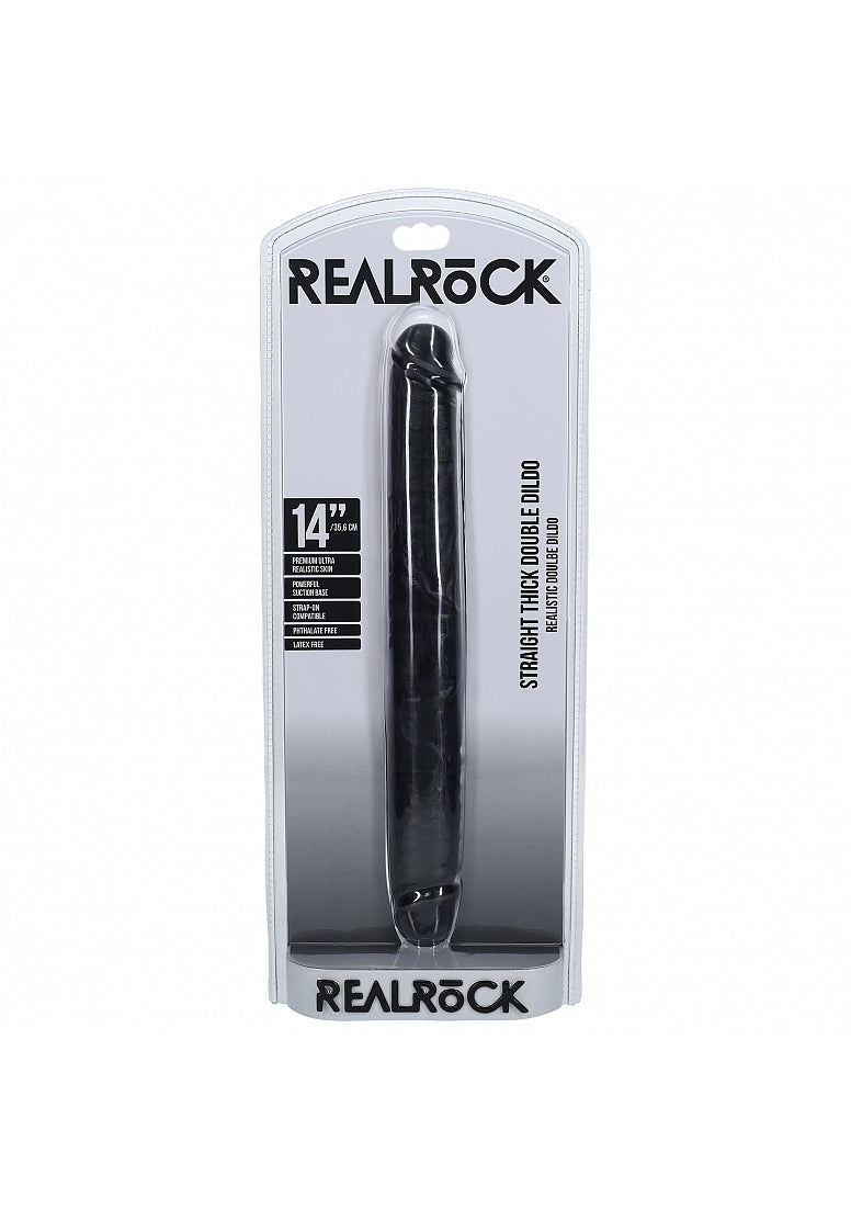 REALROCK 35cm Thick Double Dildo Black > Dildos > Double Dildos