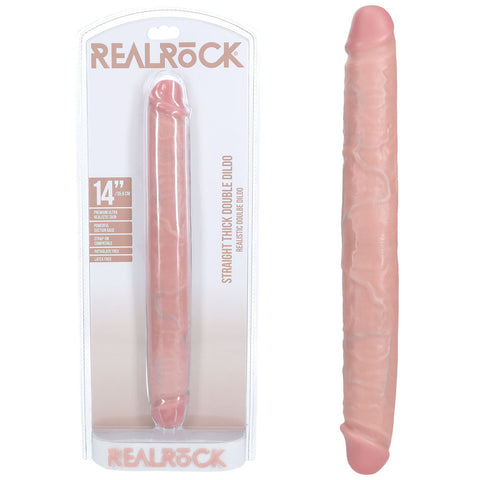 REALROCK 35cm Thick Double Dildo - Realistic PVC Design Flesh Double Dongs