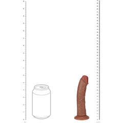 REALROCK 15cm Vibrating Cock Tan 15.2cm USB Rechargeable Dong DONGS
