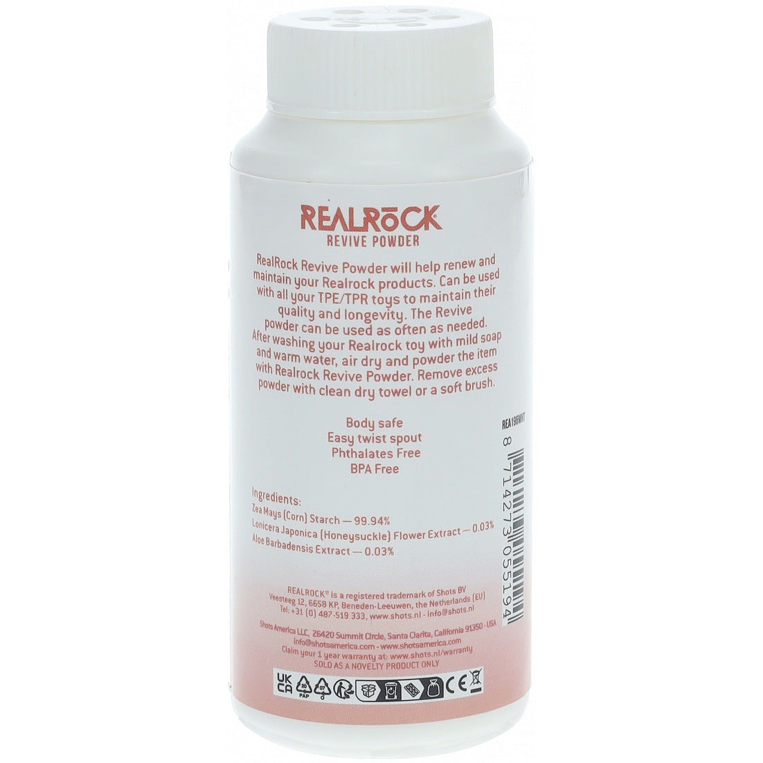 RealRock Revive Powder 2 oz – Toy Care and Maintenance for TPE TPR Toys > Essentials > Toy Cleaners