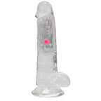 REALROCK 6 Inch Clear LED Vibrating Dong with Remote > Vibrators > Realistic Vibrators
