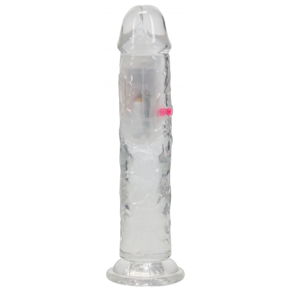 REALROCK 7 Inch Clear LED Wireless Rechargeable Vibrating Dong DONGS