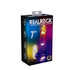 Realrock 7 Inch Clear LED Vibrating Dong with Remote Control Coloured > Vibrators > Realistic Vibrators