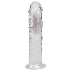 REALROCK 8 Inch No Balls Wireless Rechargeable LED Vibrating Dong Clear USB Rechargeable Vibrating Dong with Remote DONGS