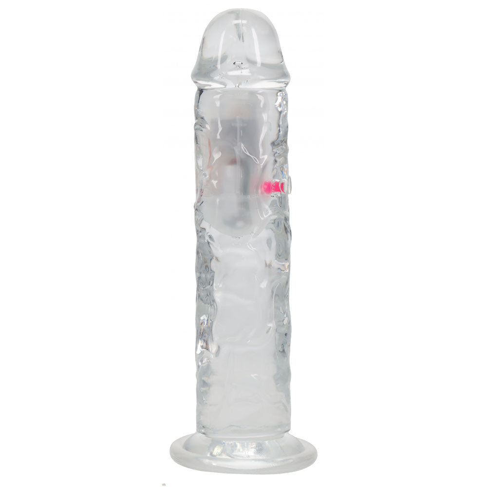 REALROCK 8 Inch No Balls Wireless LED Vibrating Dong Clear Vibrating Dong with Remote > Vibrators > Realistic Vibrators