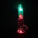 REALROCK 8 Inch Wireless LED Vibrating Dong Clear 22.5 cm Remote > Vibrators > Realistic Vibrators