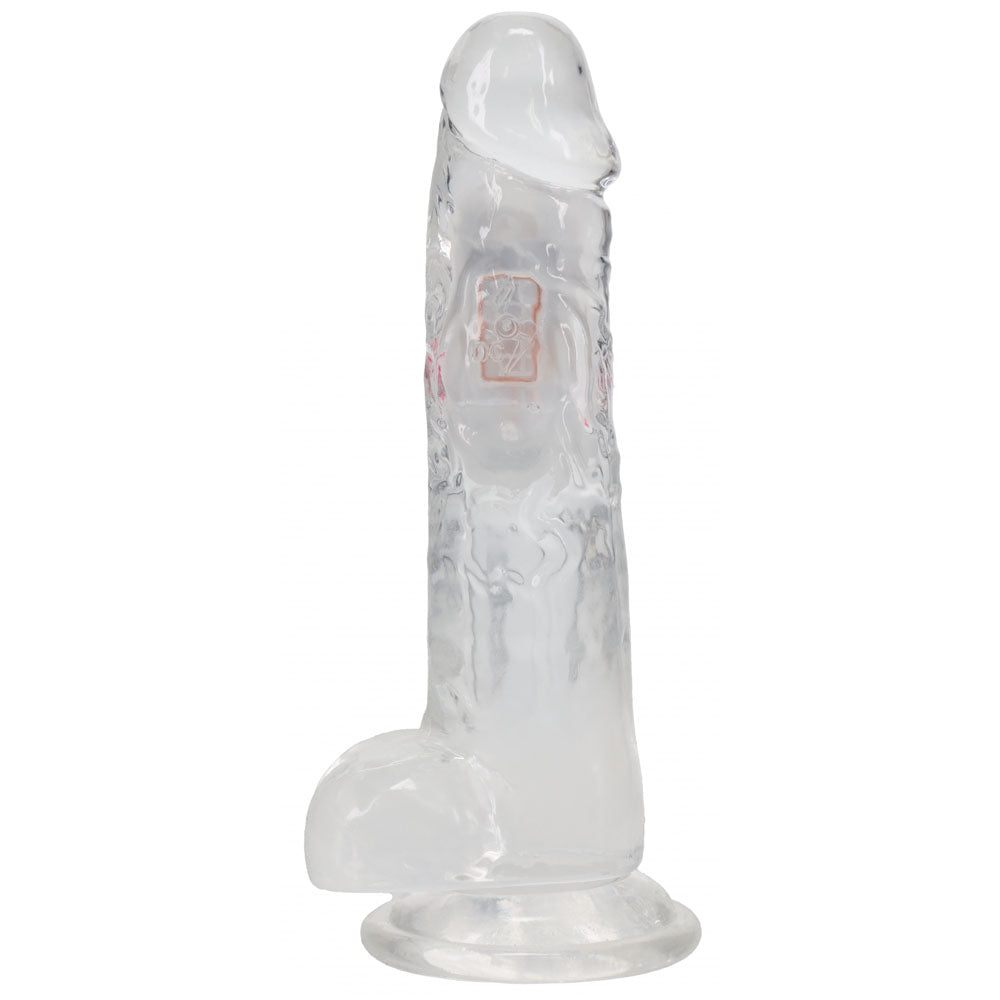 REALROCK 8 Inch Wireless Rechargeable LED Vibrating Dong Clear 22.5 cm Remote DONGS
