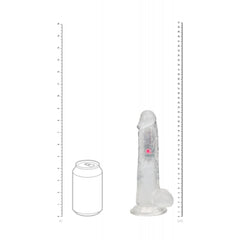 REALROCK 8 Inch Wireless Rechargeable LED Vibrating Dong Clear 22.5 cm Remote DONGS