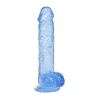 RealRock Crystal Clear (Clear) – 5 Inch Suction Cup Dildo With Balls > Dildos > Slim Dildos