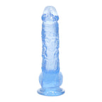 RealRock Crystal Clear (Clear) – 5 Inch Suction Cup Dildo With Balls > Dildos > Slim Dildos
