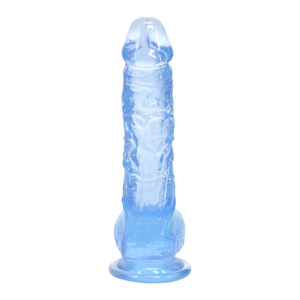 RealRock Crystal Clear (Clear) – 5 Inch Suction Cup Dildo With Balls > Dildos > Slim Dildos