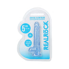 RealRock Crystal Clear (Clear) – 5 Inch Suction Cup Dildo With Balls > Dildos > Slim Dildos