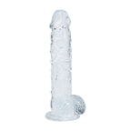 RealRock Crystal Clear Dildo with Balls 5 Inch Clear