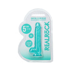 REALROCK Crystal Clear (Turquoise) – 5 Inch Suction Cup Dildo with Balls > Dildos > Slim Dildos