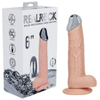RealRock Metal Head 6 Inch Rechargeable Vibrating Dildo with Remote Flesh > Dildos > Realistic Dildos