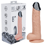 RealRock Metal Head 8 Inch Rechargeable Dildo – Wireless Remote Vibrating Dildo Flesh > Dildos > Realistic Dildos