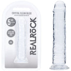 Realrock Crystal Clear 5 Inch Suction Cup Dildo Clear with packaging