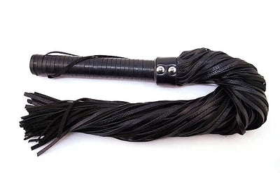 Rouge Black Leather Flogger – Stylish Leather Bondage Flogger Default Title Whips & Paddles
