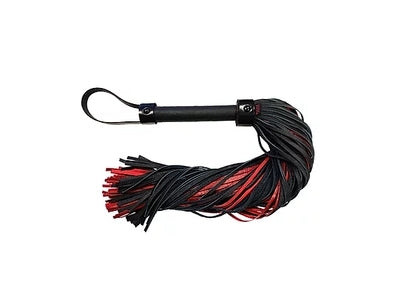 Rouge Garments Luxury Burgundy Croc Leather Flogger Whip Default Title > Bondage Gear > Whips
