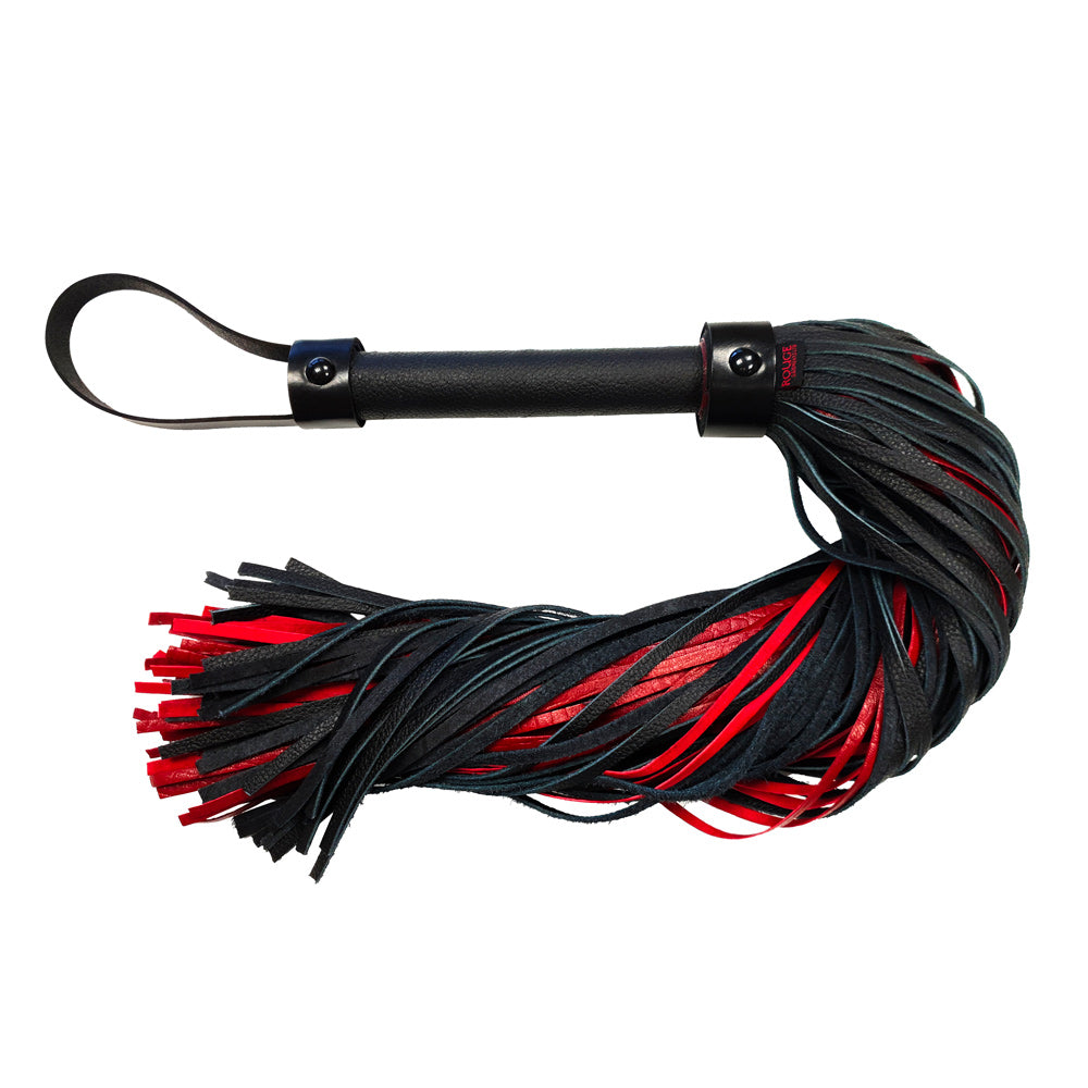 Rouge Garments Luxury Burgundy Croc Leather Flogger Whip Default Title > Bondage Gear > Whips