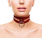 Rouge Leather Fashion Collar (Red) – 40cm Bondage Collar Default Title > Bondage Gear > Collars & Leashes