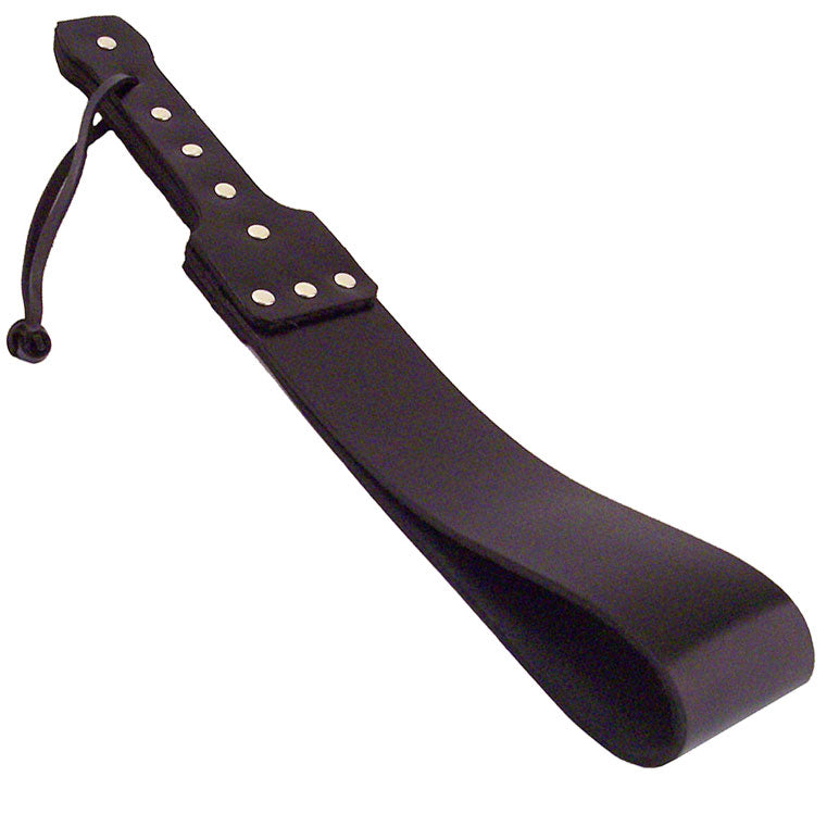Rouge Garments Folded Leather Paddle Black Compact Design Default Title > Bondage Gear > Paddles