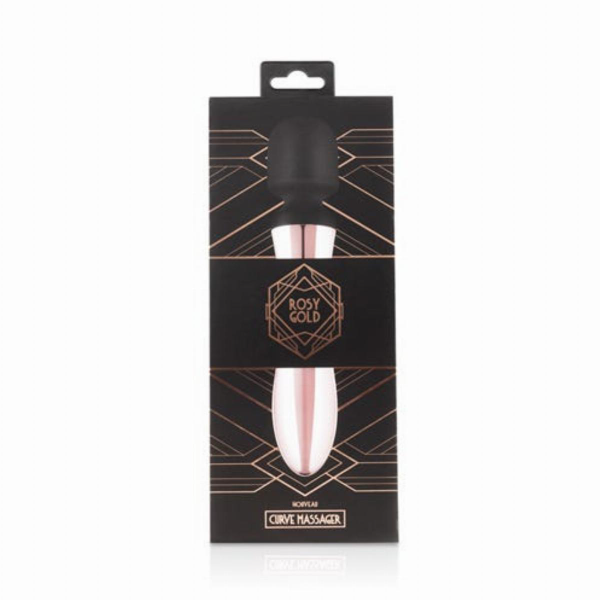 Rosy Gold Nouveau Curve Massager Wand Vibrator with 10 Settings and Flexible Head Default Title Electric Massager