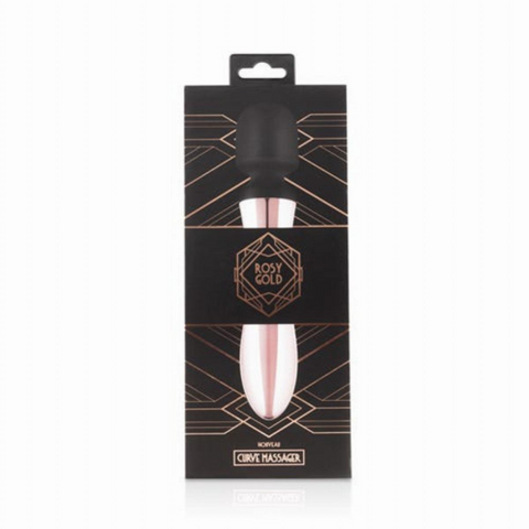 Rosy Gold Nouveau Curve Massager Wand Vibrator with 10 Settings and Flexible Head Default Title Electric Massager