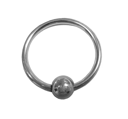 Rouge Stainless Steel Glans Ring With Pressure Point Ball Default Title COCK RINGS
