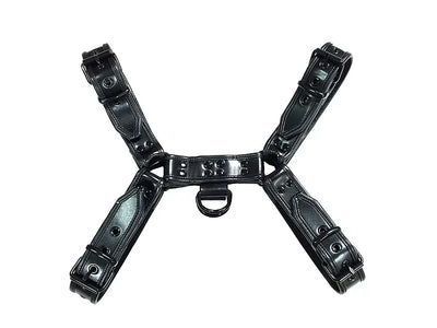 Rouge Black Leather Front Harness (Large) – Adjustable Leather Harness Default Title > Clothes > Mens Harnesses Main image