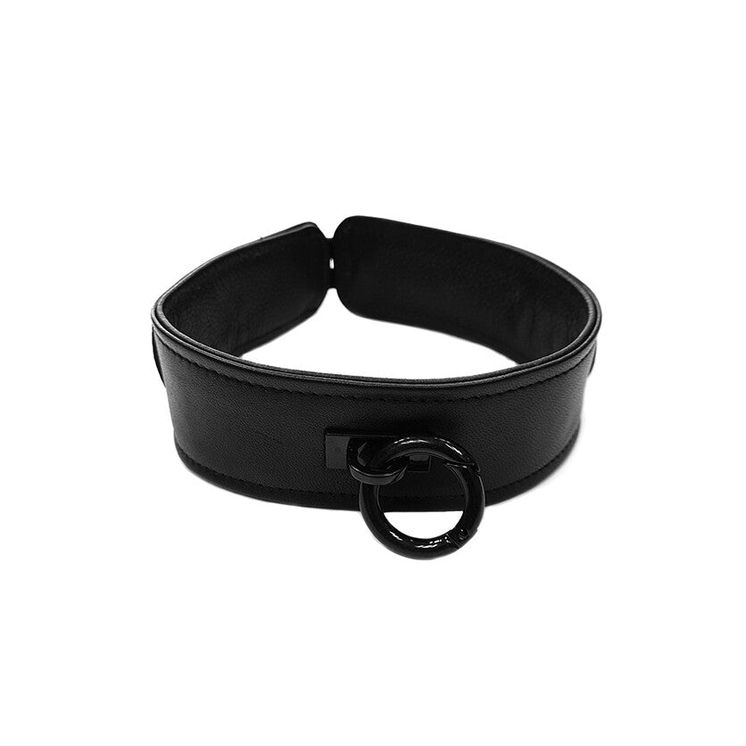 Rouge Garments Plain Black Leather Collar For Adults Default Title > Bondage Gear > Collars