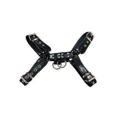 Rouge O.T H-Front Leather Harness (Black, Medium) – Adjustable Leather Harness Secondary image