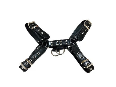 Rouge O.T H-Front Leather Harness (Black, Medium) – Adjustable Leather Harness Default Title > Clothes > Mens Harnesses