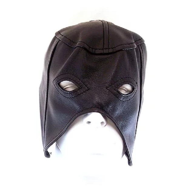 Rouge Half Mask Black – Genuine Leather Adjustable Mask Default Title > Bondage Gear > Masks